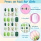 thumbnail image 3 of 6 juegos de uñas postizas para niñas, uñas postizas cortas de cobertura completa., 3 of 6