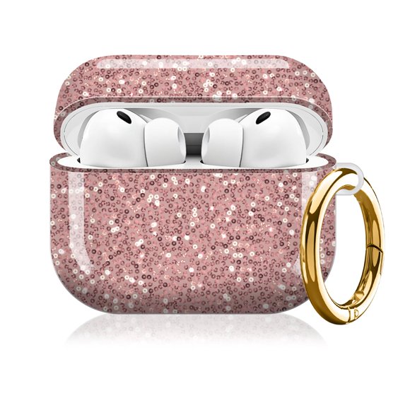 Estuche KLJFHWJI para AirPod Pro 3 en Oro Rosado con Llavero