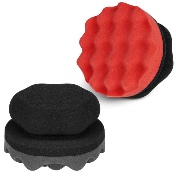 Pad aplicador para brillo de llantas ZHAYAO, hexagonal grande con agarre, paquete de 2