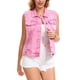 thumbnail image 2 of INSPIRE CHIC Chalecos de mezclilla para mujer con botones, lavado, sin mangas, chaquetas de jean con bolsillos, rosa S, 2 of 5