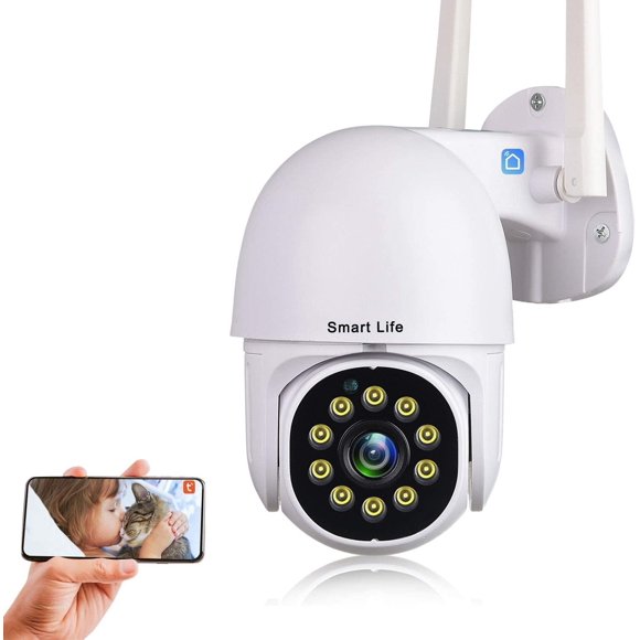 Cámara de seguridad NICEMOOD 3MP HD WiFi 360° con vista a prueba de agua