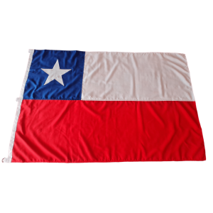Genérico - Bandera De Chile Chilena 4X6 Metros Estrella Bordada Tela.