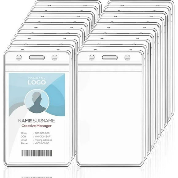 Pack 100 Unidades Plastico Transparente Credencial