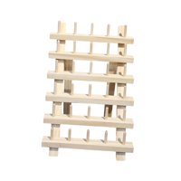 Magideal - Estante Para Hilos De Coser, Conos Duraderos, Estante Para Ahorrar Espacio, Soporte De Hilo De Madera Resistente, Organizador De Costura Para Trenzado , 30 Carrete