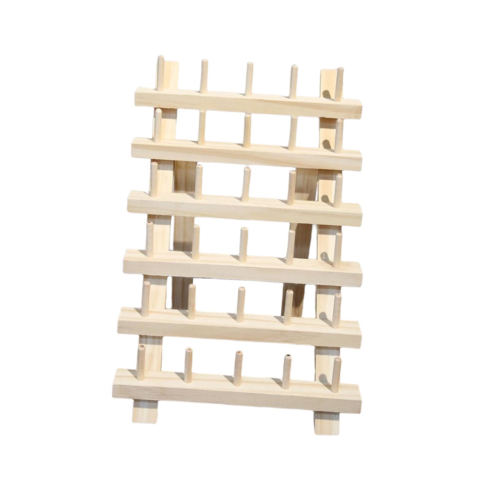 Magideal - Estante Para Hilos De Coser, Conos Duraderos, Estante Para Ahorrar Espacio, Soporte De Hilo De Madera Resistente, Organizador De Costura Para Trenzado , 30 Carrete