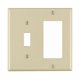 thumbnail image 1 of Placa de pared Leviton 001-80405-IV, combinación de 2 elementos, color marfil, 1 of 1