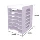 thumbnail image 4 of Organizador de papel Natwind de 7 niveles para escritorio de PVC blanco, 4 of 8