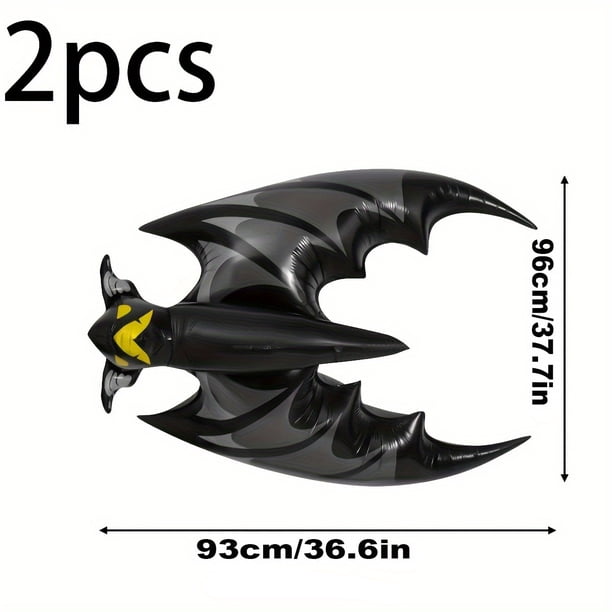 2pcs, Halloween Horror Black Bat Three-dimensional Shape Aluminum Film Balloon Theme Party Atmosphere Decoration Aluminum Foil Ball, Aluminum Film Balloon, Photo Prop, Party Scene Decor Arrangement, R