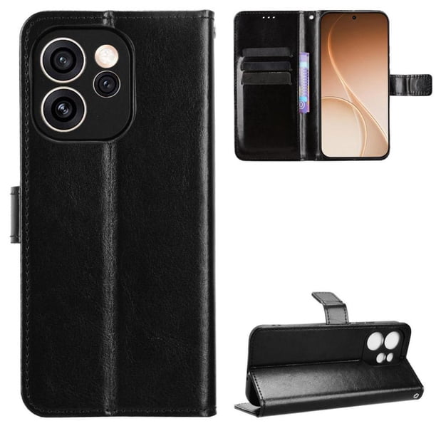 Funda tipo libro para Oppo Reno15 Pro 5G, cartera todo‑en‑uno, funda multifuncional con tarjetero y correa de muñeca desmontable