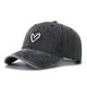 thumbnail image 2 of Vintage-Inspired Heart-Embroidered Baseball Cap with Adjustable Curved Brim, 2 of 5