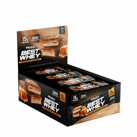 Box De 12 Barras Best Whey 15g Caramelo Crocante