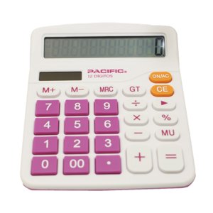 Calculadora Electrónica Pacific 12 Dig Pac01122P Rosa