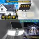thumbnail image 5 of Proyectores solares para exteriores Cozeet 180 LED 6500 K con control remoto, 2 unidades, 5 of 6