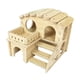 thumbnail image 3 of Cabaña escondite de Animal PEQUEÑO de madera, juguetes para jugar, castillo para mascotas pequeñas, decoración de hábitat de Animal PEQUEÑO, casa para Estilo A, 3 of 5