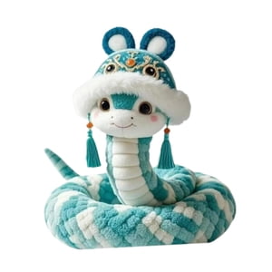 Bothyi - Año Nuevo Chino Serpiente Peluche Juguete Foto Prop Para Oficina Regalo De Cumpleaños Gabinete Azul 35Cm