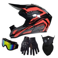 Magideal - Casco De Bicicleta De Cara Completa Casco De Bicicleta De Montaña Resistente A Impactos Actividades Al Aire Libre Equipo De Protección Deportiva Casco L