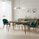 thumbnail image 4 of Set de 4 Sillas de Comedor Dinka Oxford Relan Tapizadas en Terciopelo Verde, 4 of 11