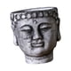 thumbnail image 3 of Cemento Buddha Cabeza Flor Estatuilla Bonsoi Jarrón De Flores Para El Patio De Interior Piedra De Piedra Gris, 3 of 3