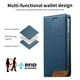 thumbnail image 3 of Funda Tipo Cartera de Cuero Sintético para Samsung Galaxy A32 5G Bloqueo RFID, con Ranuras para Tarjetas y Bolsillo para Efectivo, Cierre Magnético Fuerte Azul, 3 of 6