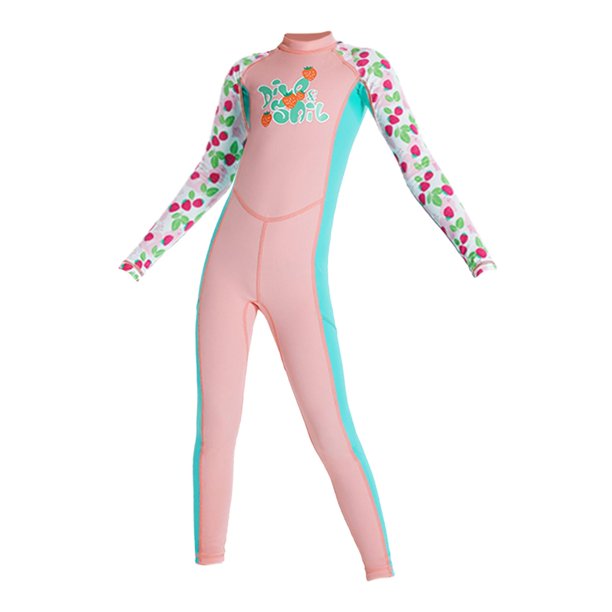 Traje Térmico Completo Traje De Baño De Buceo Piragüismo Aeróbic Acuático Niños Trajes De Neopreno Rosa M