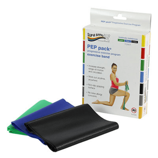 Cando - Set De 3 Bandas Elásticas Go Band Libre De Latex 1,5 Mts Resistencia Alta