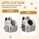 thumbnail image 5 of Uxcell 1Pcs 14.17" Mochila para Mascotas Ventilada de Tela Oxford para Perros Gatos Animales Pequeños 13.39" Gris Diseñada para Senderismo Camping, 5 of 7