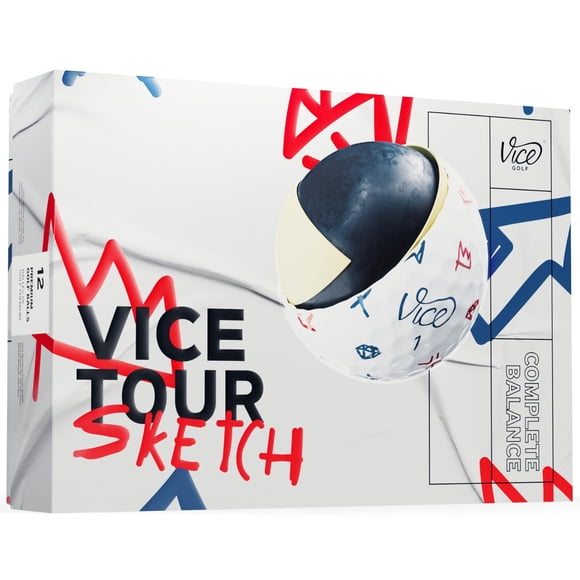 Diseño de boceto de edición limitada de Golf Balls Vice Tour
