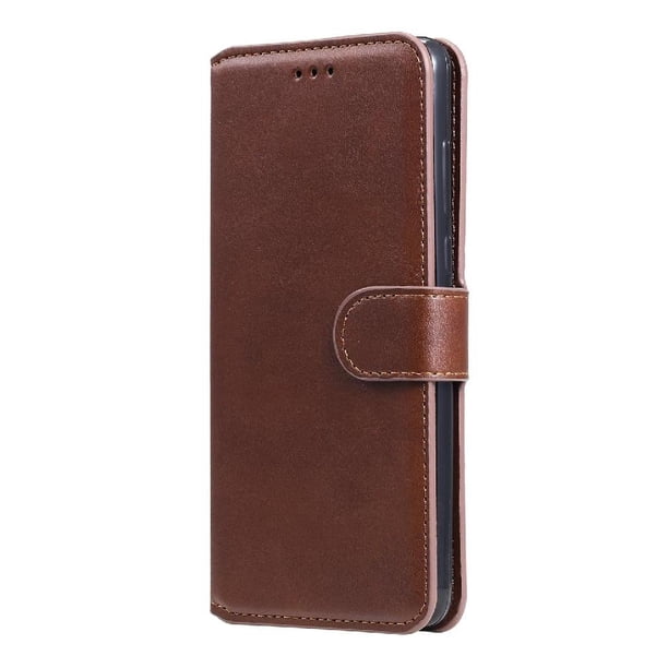 Funda Billetera para Realme C21 con Porta Tarjetas y Soporte Ajustable Marrón