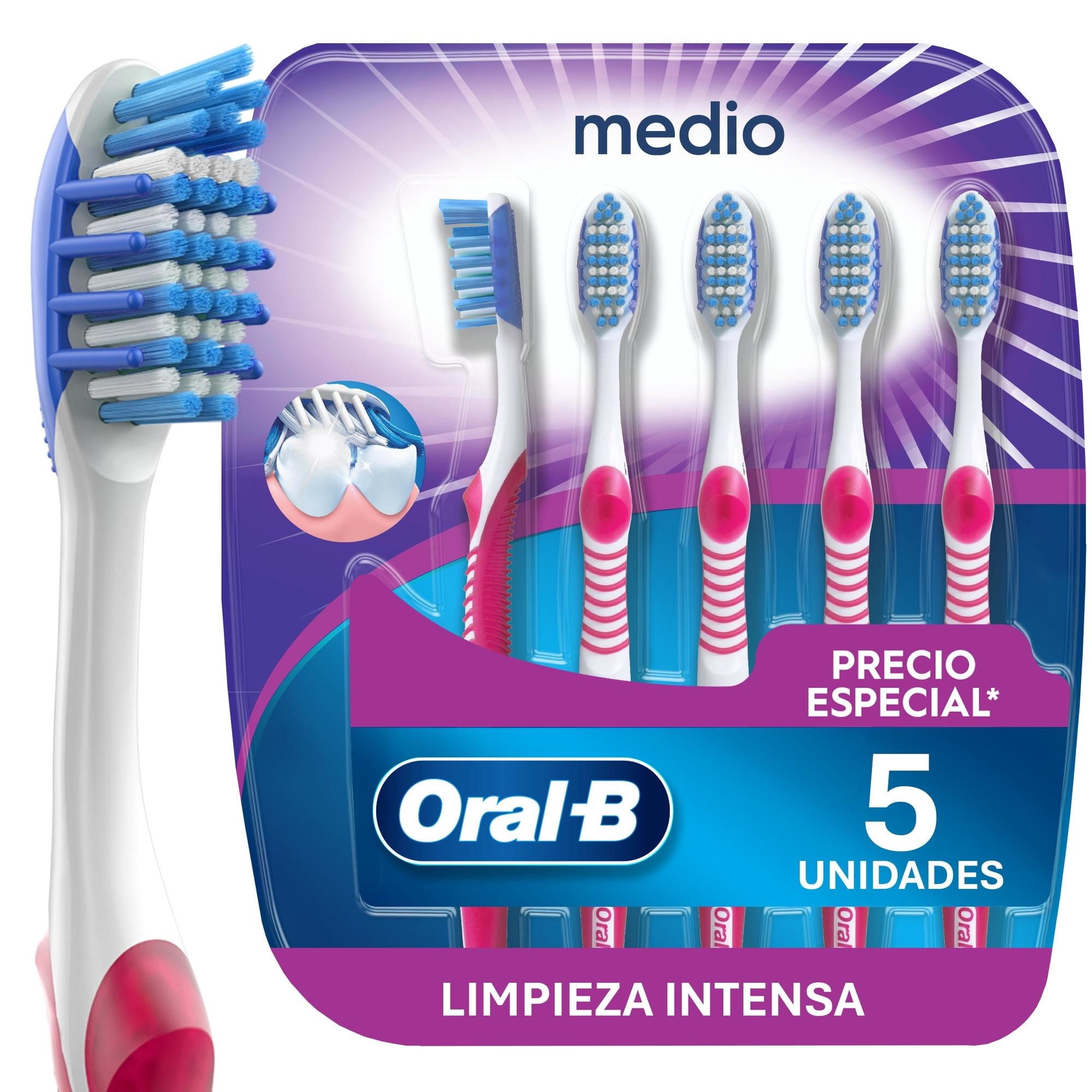 Cepillo De Dientes Radiant Con Cerdas Interdentales 1 Un Oral-B