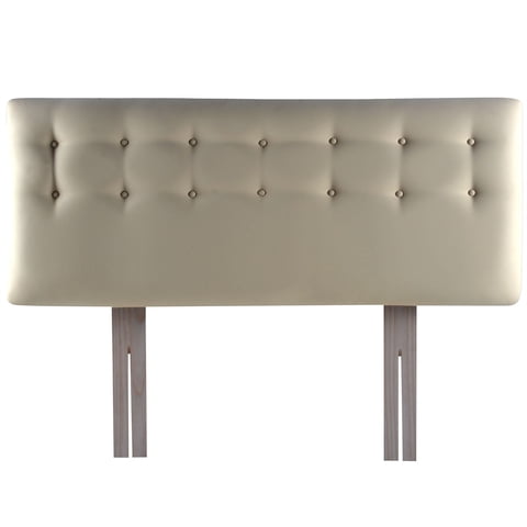 Bodevir - Respaldo Botone Pu 1,5 Plaza Beige