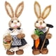 thumbnail image 3 of 2 Piezas Conejo de Pascua Figura Decorativa Conejo de Pie Escultura Artificial Animal Modelo de Primavera Material de Cáñamo Adecuado para Decoración D, 3 of 5