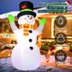 thumbnail image 3 of Muñeco de nieve gigante FunFanso inflable navideño de 2,1 m con luces LED, 3 of 6