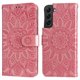 thumbnail image 1 of Funda tipo cartera FOXDOCK para Samsung Galaxy S22 Plus , diseño girasol en relieve, cuero PU, cierre magnético, soporte y tarjetero, 1 of 5