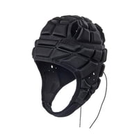 Magideal - Casco De Rugby Para Niños, Protector De Cabeza De Rugby, Carcasa Suave Acolchada, Versátil, Casco De Fútbol Con Bandera, Casco De Rugby Para Monopatín M Negro