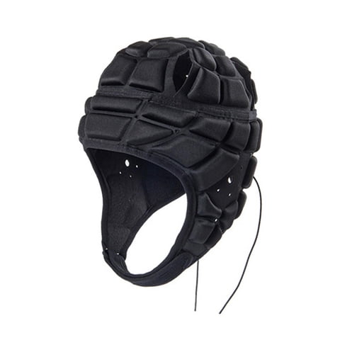 Magideal - Casco De Rugby Para Niños, Protector De Cabeza De Rugby, Carcasa Suave Acolchada, Versátil, Casco De Fútbol Con Bandera, Casco De Rugby Para Monopatín M Negro