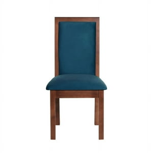 Latam Home - Silla Girona Tela Velvet Azul Petroleo