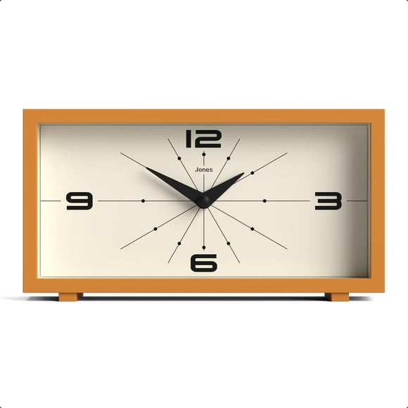 Reloj de Escritorio JONES CLOCKS Odeon Amarillo Mostaza 21x11x5cm