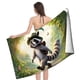 thumbnail image 4 of Mapache Toalla de playa de secado rápido con diseño temático, regalo para mujeres y niñas, ideal para cumpleaños, fans, amantes de la música, uso en la playa o al aire libre, 78 × 160 cm, 4 of 6