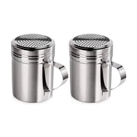 Xusx111 - Acero Inoxidable Draga Agitador Ideal Para Sal, Especias, Azúcar, Harina (4, 10 Oz) Condimentos Especias Agitadores Con Agujeros