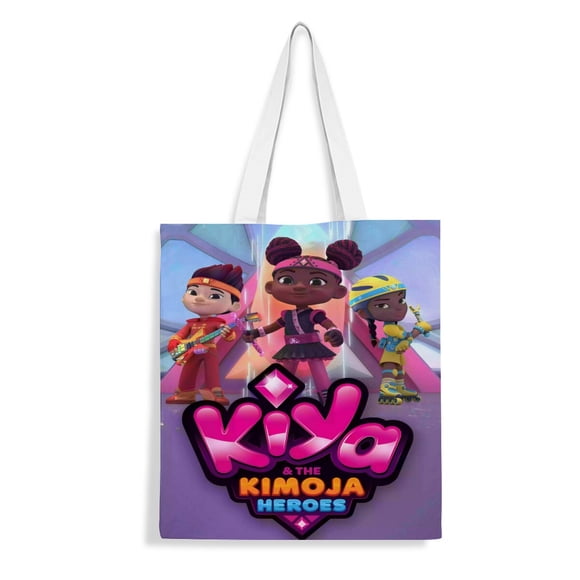 Kiya y los Héroes Kimoja Bolso de tela con estampado de lienzo para mujer