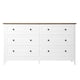 thumbnail image 3 of White Dresser for Bedroom, 6 Drawer Dresser with Wide Drawer and Metal Handles, White Dresser, Wood Dressers & Chests of Drawers for Hallway, Entryway., 3 of 3