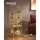 thumbnail image 2 of Carrito De Bar Home Serving Con Estante De 3 Niveles De Acero Dorado Pálido, 2 of 9