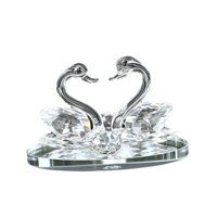 Bothyi - Cisne De Cristal Artificial Decoración Textura Transparente Decoración Para El Hogar Blanco