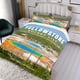 thumbnail image 3 of Parque Yellowstone Conjunto de sábanas temático, trío de piezas, cómodo y amigable con la piel, diseño único, regalo de decoración para el hogar para familiares, amigos y fans, 90 cm * 190 cm, 3 of 6