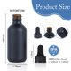 thumbnail image 2 of Frasco cuentagotas YONKAN Boston de vidrio negro de 30 ml, paquete de 12 unidades, 1 onza, 2 of 8