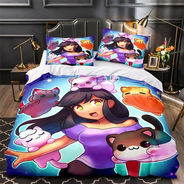 Aphmau Bedding SetDuvet Cover Comforter Bed Set Quilt Cover Pillowcase Boys Girls Adults