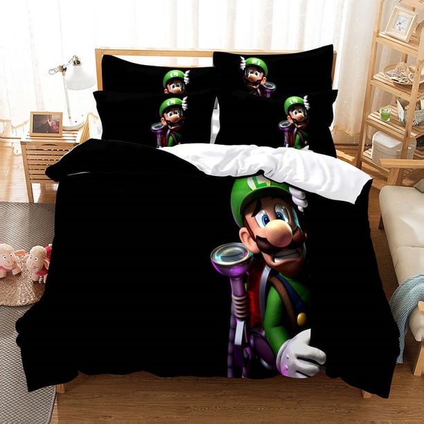 Game Super Mario King Size Bedding Sets Anime Cosplay Cute Bed Quilt Covers Pillowcases Bedroom Duvet Cover Sets Bed Sheets