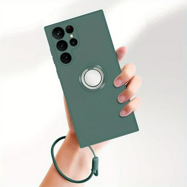 Electronic Accessories Set With Silicone Mobile Phone + Magnetic Bracket + Hand Strap + Tempered Film