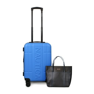 Nautica - Pack Maleta Cabina S (10 Kg) Amsterdam Celeste + Cartera Leeway Negro