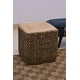 thumbnail image 2 of Puff Deco Puff Yute Natural/Negro Cuadrado Diseño Moderno Natural Rustico0,4x0,4 mts, 2 of 3